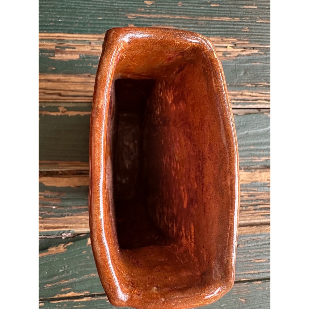 Handmade Studio Pottery Brick Texture Vase Brown Glazed Ceramic Art Decor - Picture 3 of 10